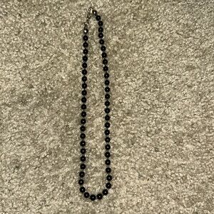 Black beaded necklace